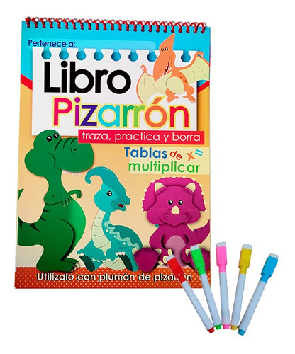 Libro Pizarrón Tablas De Multiplicar Borrable Mágico