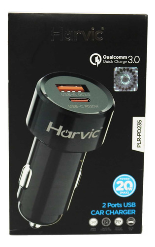 Cargador Carga Rápida Carro Dual Salida Usb Y Tipo C 20w