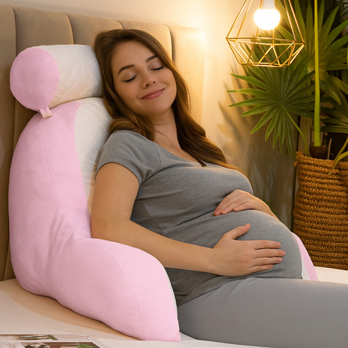 Travesseiro De Encosto Ergonomico Almofada De Gestante Macio