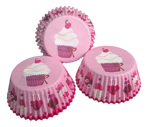 * Capacillos Rosas Muffins Decorados Cupcake Fondant