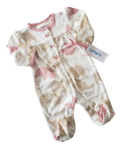 Enterito Pijama Beba Rosa Carters Elefante 