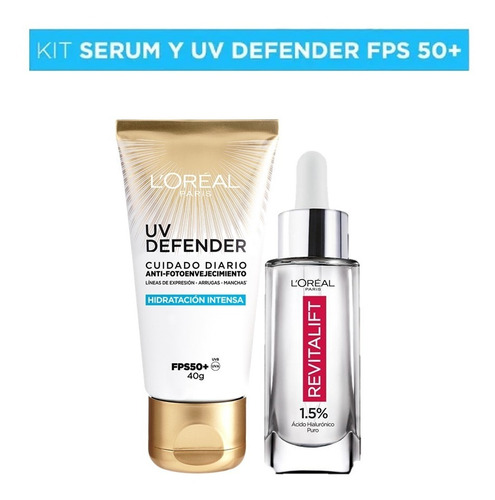 Uv Defender + Serum Antiarrugas - g a $880