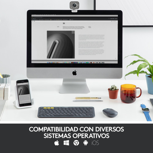 Combo Logitech Mouse M350s+teclado Bt K380s+totebag Grafito