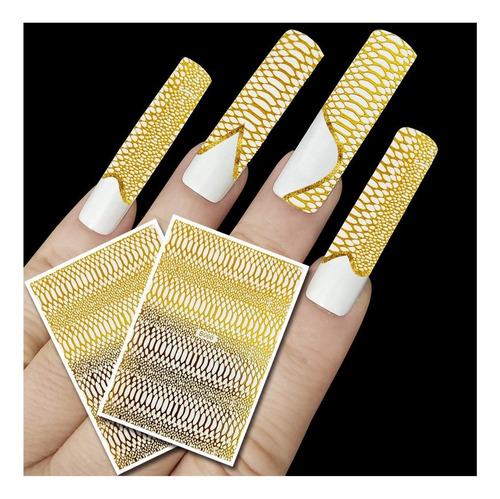 Mj Adhesivo De Uñas R Con Diseño De Serpiente, 12 Colores,