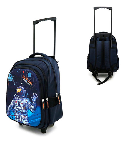 Mochila Carro Astronauta Aventura Viaje Espacial 3d 17347 B