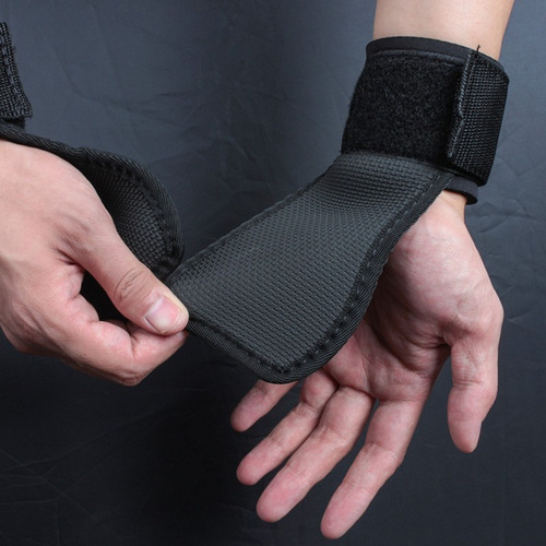 Soporte Strap Gym Para Levantamiento De Pesas Color Negro