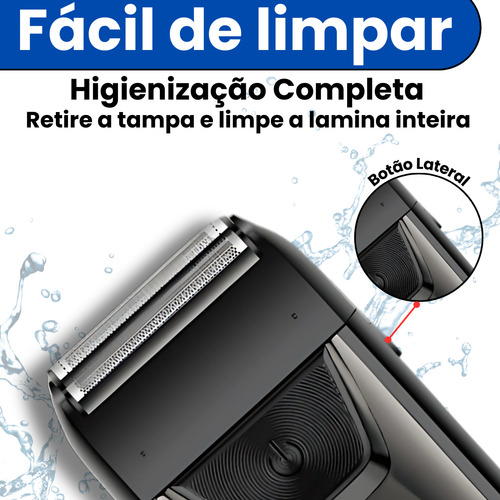 Barbeador Shaver Bivolt 5w Display Led Aparador Pelo Nariz