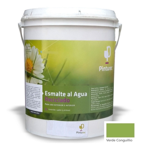 Esmalte Agua Reciclado Pinturec  Verde Conguillio 1g