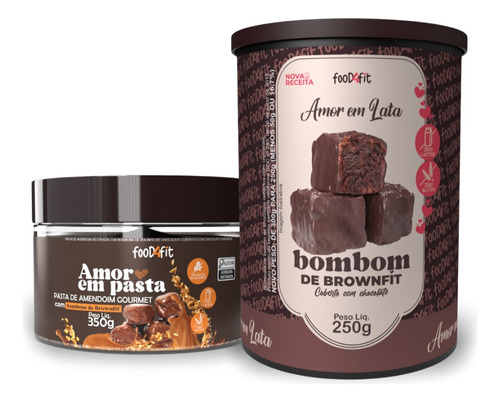 Bombom De Brownie Fit + Pasta De Amendoim Gourmet - Food4fit