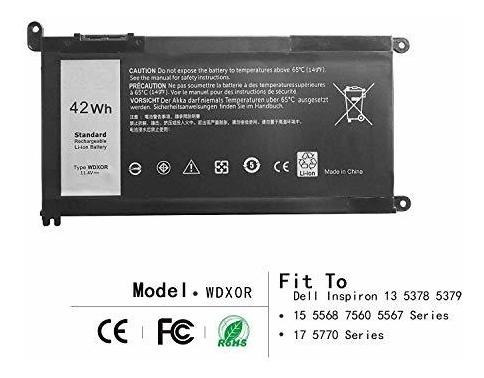 42wh Wdx0r Bateria Para Portatil Dell Inspiron 13 5368 5378