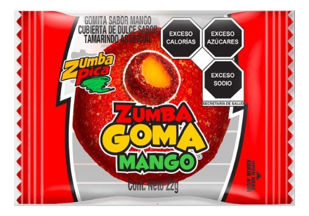 Gomita Zumba Goma Mango 40 Pzas - 2 Bolsas