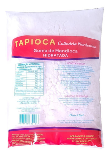 Imagem 2 de 2 de Tapioca Pronta - Goma De Mandioca Hidratada Sem Glúten 1kg