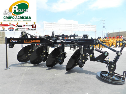 Arado Agricola P/ Tractor 4 Discos Hidraulico Marca Bison
