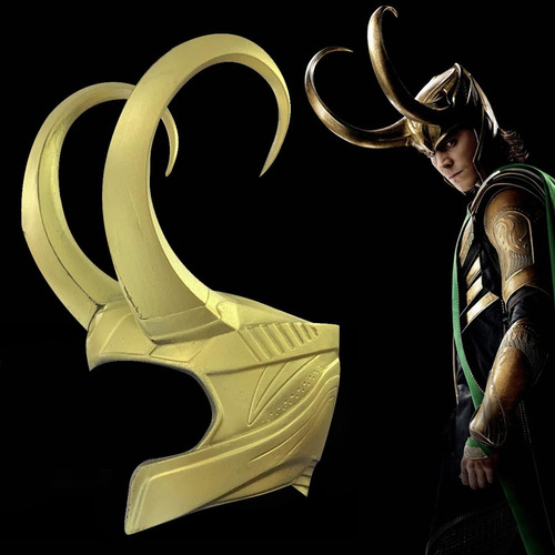 Casco Dorado Loki Marvel Avengers Espuma Disfraz Halloween