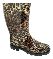 Comprar Botas De Lluvia Mujer Estampada Caña Alta Goma Calfor Moda