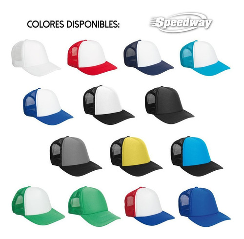 Imagen 4 de 7 de Gorros Trucker Mesh Sublimable Pack X10 Disershop