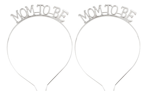 Diadema Plateada Con Letras Para Mamá Futura, Cabello De Ale