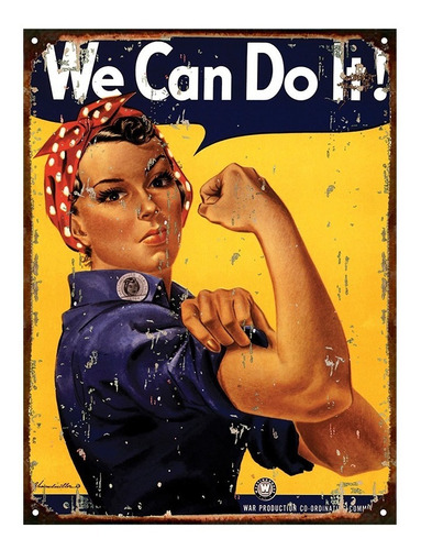 Cartel Chapa Vintage Publicidad Antiguas We Can Do It M036