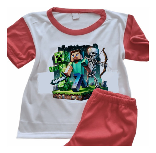 Pijamas Minecraft Adultos Estampado Personalizado - 7554