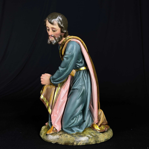 Imagen 4 de 5 de Set De San José Y Virgen Maria Pasta Fina Óleo 30cm