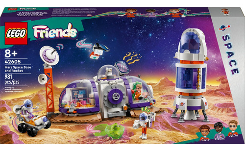 LEGO® Friends Base Espacial de Marte y Cohete juguete de exploración espacial para construir, incluye un cohete, un rover y una base de investigación de Marte personalizable 42605