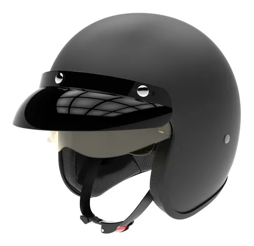 Casco para moto abierto Hawk 721 negro classic talle L