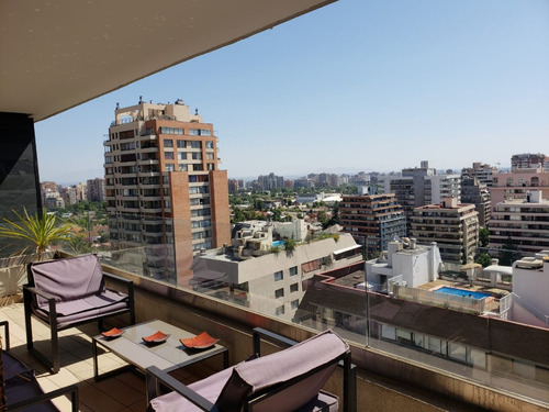Amoblado 15mt2 Terraza 50mt2 Útiles - 2d+1b Metro Manquehue