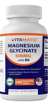 Comprar Glicinato De Magnesio Vitamatic 180 Tabletas 500 Mg Sabor Sin Sabor