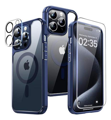 Funda Para Celular Tauri Azul, P/ iPhone 15 Pro Max