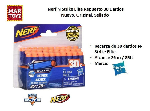 Nerf N-strike Elite 30 Dart Recambio Original Sellado Nerf Dardos A0351 munición balas 