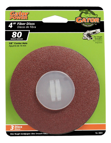 Gator Finishing Grano Oxido Aluminio Disco Fibra Pack