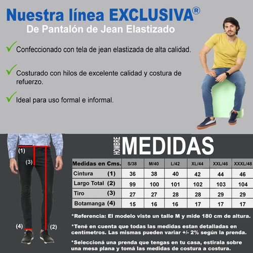 Jean Hombre Elastizado Varios Modelos Envío Gratis!!!