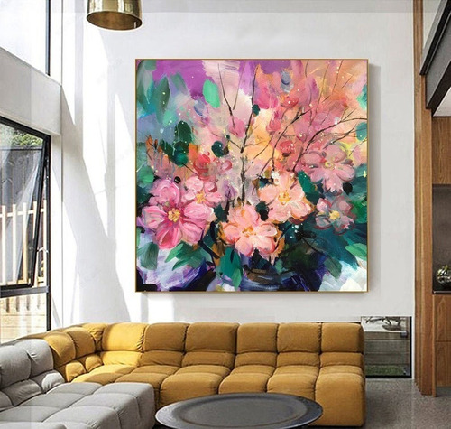 Cuadro-flores -decorativo-ultra Hd 100x100cm