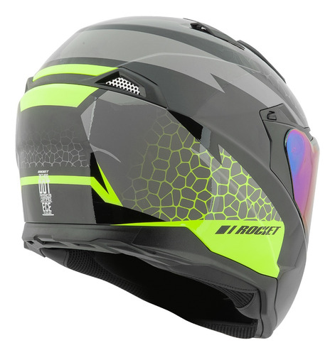 Casco Integral Joe Rocket Rkt 400 Series Ballistic Neón