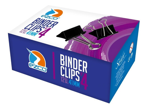 Aprieta Papel Binder Clip C / Manitos 41 Mm 1 Caja X 12 U