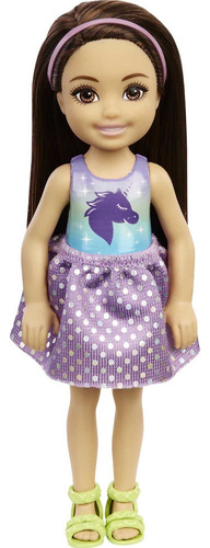Muñeca Barbie Chelsea Pequeña Con Pelo Largo Negro Y Ojos Ma