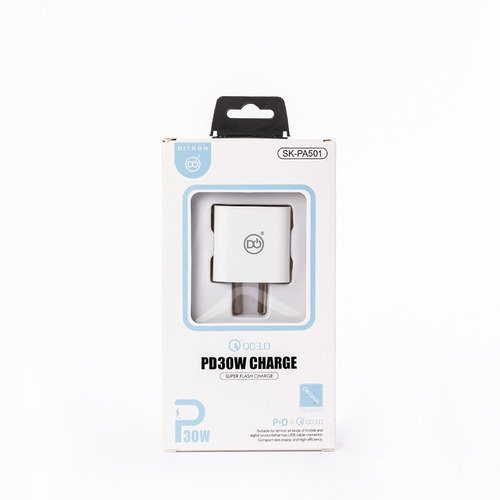 Cargador Ditron Celular Telefono Smartphone Usb + Usb C 30 W
