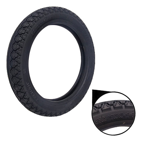 Pneu Technic Traseiro Com Camara Tiger 80/100-14 Pop 100 110