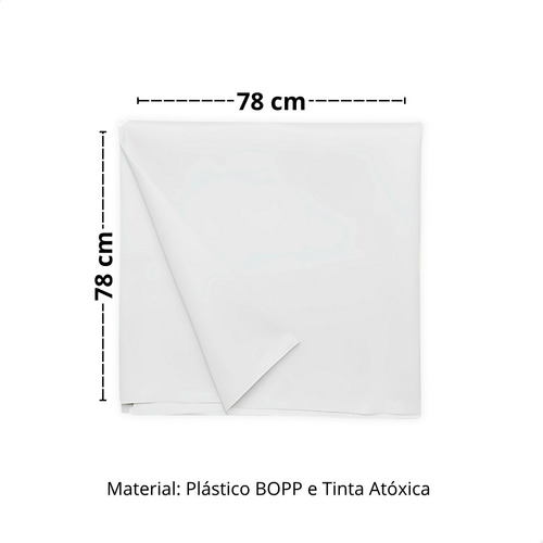 Toalha De Mesa Plástica Perolizada Quadrada Descartável 10un