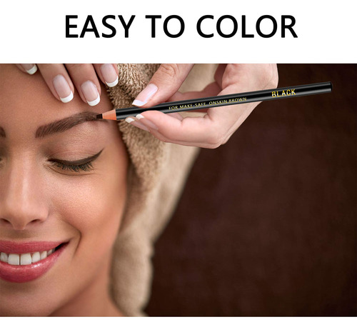 Juego De 6 Piezas De Lápices De Cejas Impermeables De Color