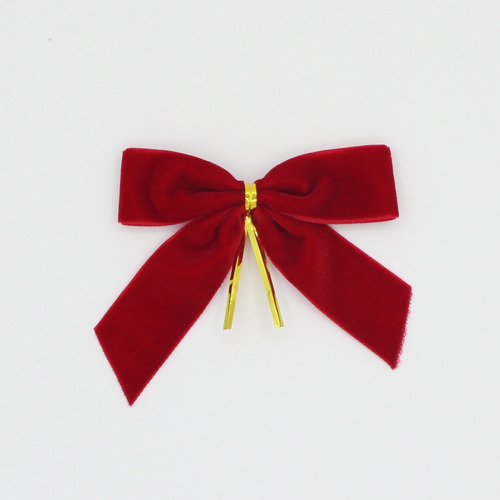 24 Pcs Red Small Velvet Christmas Bows For Christmas Tree Y
