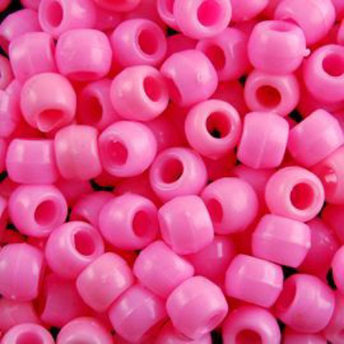Cuentas De Plástico Dona Opaco Pulsera Trenza 200pz Color Rosa