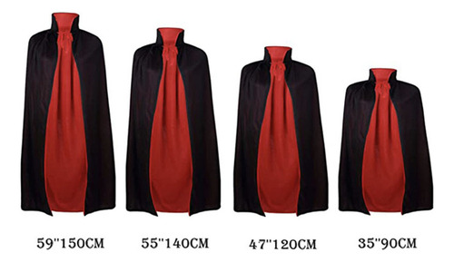 Capa Anime Vampire Cloak Para Niños Con Cuello Alto, Color N