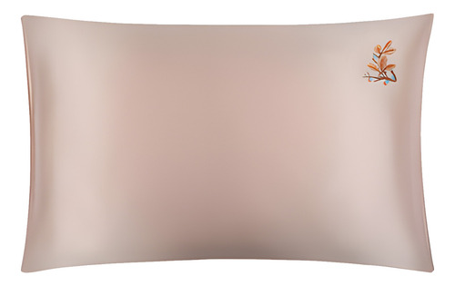 Funda De Almohada En Forma De U Bordada En Seda, Color Liso,