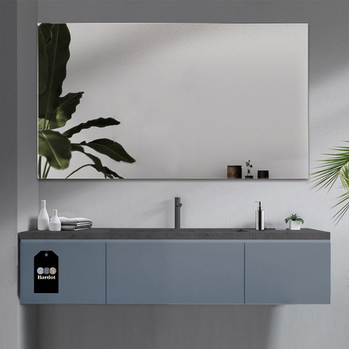 Espejo Pared Rectangular Baño Living 90x70 Listo Colgar 4 Mm