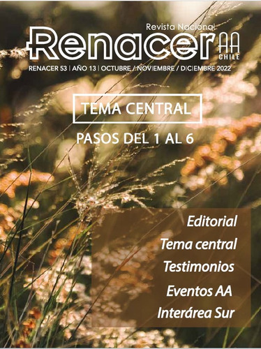 Revista Renacer N°53 Diciembre 2022 - Alcohólicos Anónimos