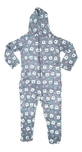 Pijama Mameluco Oso Para Adulto Suave Ositos Blancos