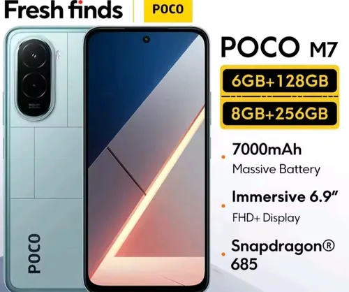 Fone Xiaomi Poco M7 256gb 8gb Ram + Cor Cinza | Parcelamento sem juros