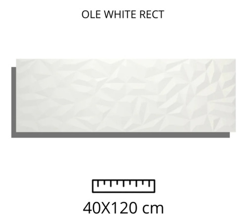 Disu Porcelanato Olé White Blanco Satín Pared Textura 40x120