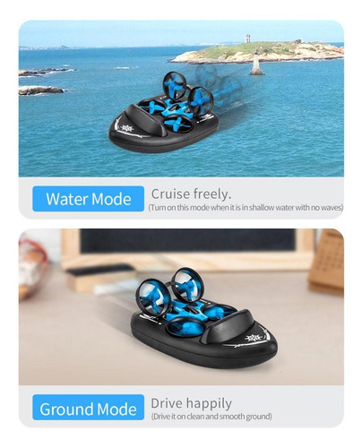 J Para Jjrc H36f Rc Drone, Barco, Coche, 6 Ejes, Land Water